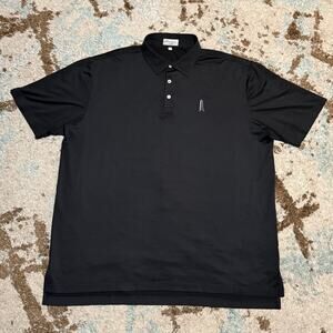 Peter Millar Summer Comfort Polo Shirt Size 2XL Black Golf